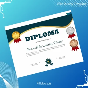 Fillable Dominican Republic Don Bosco School Elementary School Diploma Template Preview - FillDocs