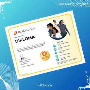 Fillable Ecuador Progrentis Diploma Template Template Preview - FillDocs