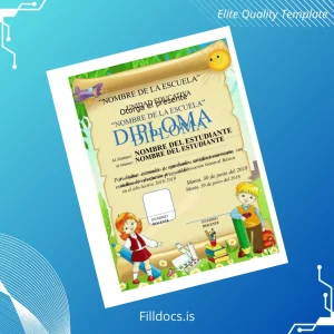 Fillable Ecuador Unidad Educativa _NOMBRE DE LA ESCUELA_ Diploma Template Template Preview - FillDocs