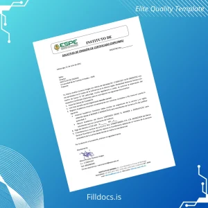 Fillable Ecuador Universidad de las Fuerzas Armadas - ESPE Diploma Certificate Template Preview - FillDocs