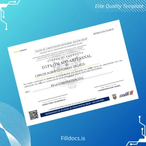 Fillable Ecuador Wilson-Incap Artisan Diploma in Civil Construction Template Preview - FillDocs