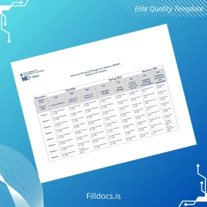 Fillable Egypt American University in Cairo Advanced Marketing Management Diploma Template Preview - FillDocs