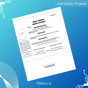 Fillable El Salvador Colegio Adventista General High School Diploma Template Preview - FillDocs