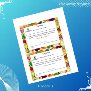 Fillable El Salvador Give Missions Diploma Certificate in Pickling Workshop Template Preview - FillDocs