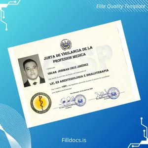 Fillable El Salvador University of El Salvador Bachelor's Degree in Anesthesiology and Inhalotherapy Template Template Preview - FillDocs