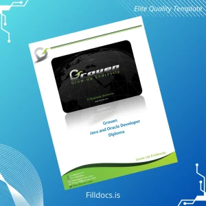 Fillable Grouen Java and Oracle Developer Diploma Template Preview - FillDocs