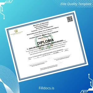 Fillable Guatemala Colegio Nuestra Señora de la Asuncion Basic Diploma Template Preview - FillDocs
