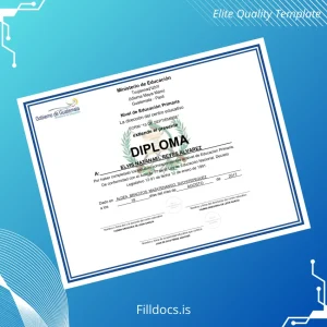 Fillable Guatemala EORM _15 de Septiembre_ Primary Education Diploma Template Preview - FillDocs