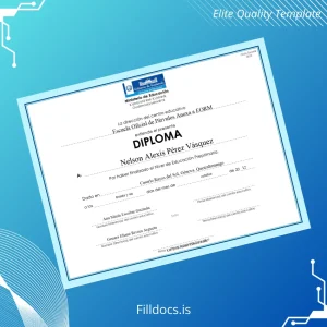 Fillable Guatemala Escuela Oficial de Párvulos Anexa a EORM Pre-Primary Education Diploma Template Preview - FillDocs