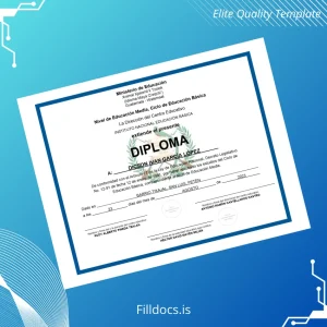 Fillable Guatemala Instituto Nacional Educación Básica Basic Education Diploma Template Preview - FillDocs