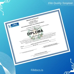 Fillable Guatemala Instituto Nacional de Educación Básica de Telesecundaria Primary Education Diploma Template Template Preview - FillDocs