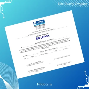 Fillable Guatemala Instituto Nacional de Educación Básica de Telesecundaria Telesecundaria Diploma Template Preview - FillDocs