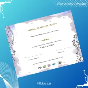 Fillable Guatemala Ministerio de Misioneritas Recognition Diploma Template Preview - FillDocs