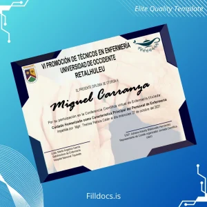 Fillable Guatemala National Tiquisate Hospital Diploma in Nursing Techniques Template Template Preview - FillDocs