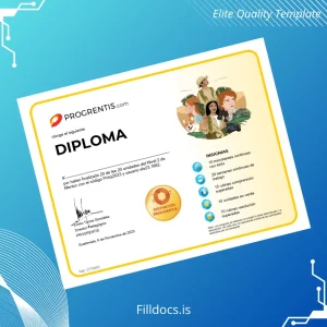 Fillable Guatemala Progrentis Diploma Template Template Preview - FillDocs