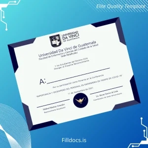 Fillable Guatemala Universidad Da Vinci Diploma Template Template Preview - FillDocs