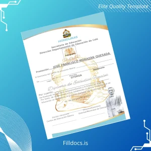 Fillable Honduras Centro de Educación Básica Diploma de Estudios Finales Template Preview - FillDocs