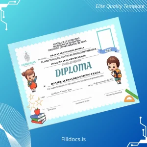 Fillable Honduras Centro de Educacion Prebasica Diploma Template Template Preview - FillDocs