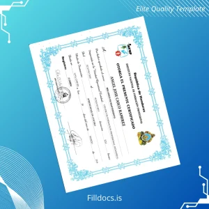 Fillable Honduras National Professional Training Institute High School Diploma Template Template Preview - FillDocs