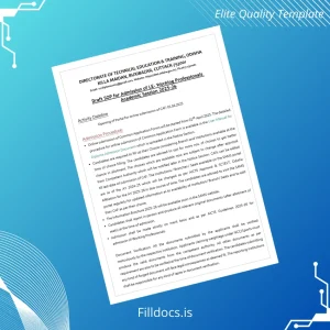 Fillable India Directorate of Technical Education & Training Odisha Bachelor of Science in Engineering Template Template Preview - FillDocs