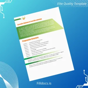 Fillable India IGMP Institute Executive Diploma in Food Microbiology Template Template Preview - FillDocs