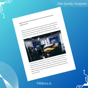 Fillable India NIMS University Post Graduate Diploma in TV and Film Production Template Preview - FillDocs