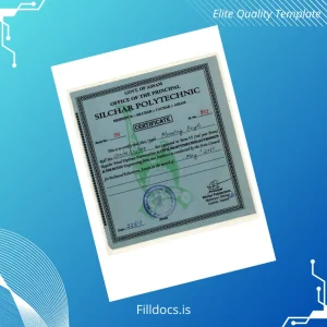 Fillable India Silchar Polytechnic Diploma in Civil Engineering Template Template Preview - FillDocs