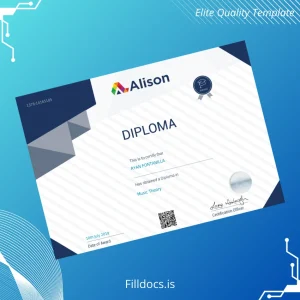 Fillable Ireland Alison Diploma in Music Theory Template Template Preview - FillDocs