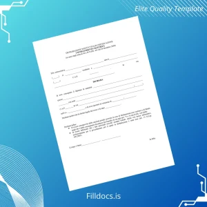 Fillable Italy Autocertificazione Diploma di Maturità Template Template Preview - FillDocs