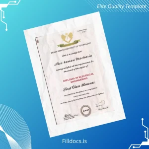 Fillable Kenya Dedan Kimathi University of Technology Diploma in Electrical Engineering Template Preview - FillDocs