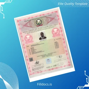 Fillable Kenya Giteri Mixed Secondary School High School Diploma Template Template Preview - FillDocs