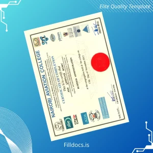 Fillable Kenya Nairobi Aviation College Diploma in Business Administration Template Template Preview - FillDocs