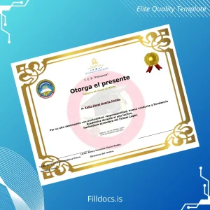 Fillable Mexico C.E.B. Primavera Academic Excellence Diploma Template Template Preview - FillDocs