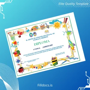 Fillable Mexico Centro de Atención Múltiple No. VIII Diploma Template Template Preview - FillDocs