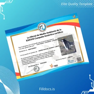 Fillable Mexico Environmental Certification for Antarctica Campaign Template Preview - FillDocs
