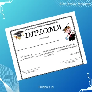 Fillable Mexico Escuela Primaria _XXXXXX XXXX XXXXXXX_ T.V. Diploma Template Template Preview - FillDocs
