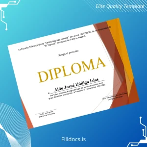 Fillable Mexico Escuela Telesecundaria Emilio Mayorga Isiordia Diploma Certificate Template Preview - FillDocs