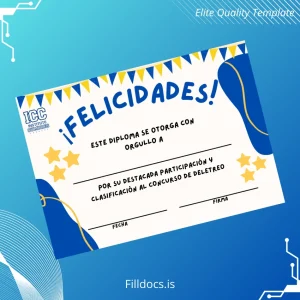 Fillable Mexico Instituto Cumbres Diploma Deletreo Template Template Preview - FillDocs