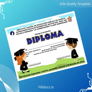 Fillable Mexico Instituto Estatal de Educación Pública de Oaxaca Diploma Template Template Preview - FillDocs