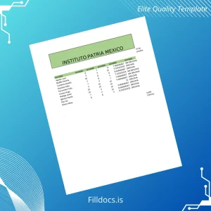 Fillable Mexico Instituto Patria Student Grades Diploma Template Template Preview - FillDocs