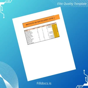 Fillable Mexico Instituto de Bachilleres CETIS 1 High School Diploma Template Template Preview - FillDocs