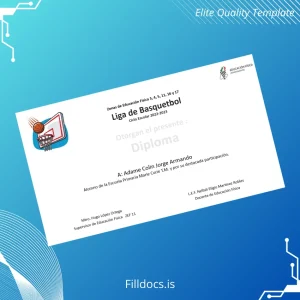 Fillable Mexico Marie Curie Primary School Diploma Template Template Preview - FillDocs