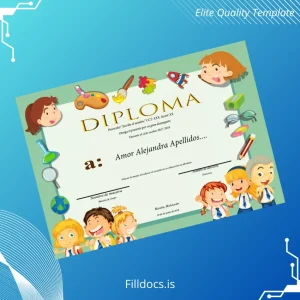 Fillable Mexico Preschool Diploma Template Template Preview - FillDocs