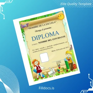Fillable Mexico Unidad Educativa _NOMBRE DE LA ESCUELA_ Preschool Education Diploma Template Template Preview - FillDocs