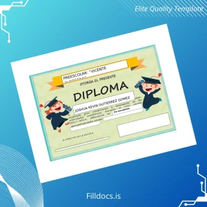 Fillable Mexico Vicente Guerrero Preschool Diploma Template Template Preview - FillDocs