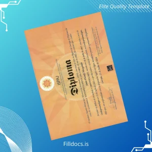 Fillable Mozambique Instituto Superior Politécnico Jovens da Inventividade Diploma Template Preview - FillDocs