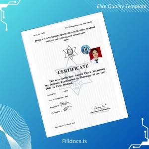 Fillable Nepal Council for Technical Education and Vocational Training Diploma in Pharmacy Certificate Template Preview - FillDocs