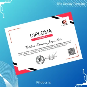 Fillable Peru Centro de Formación en Administración Pública Diploma in State Contract Management Template Template Preview - FillDocs