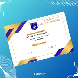 Fillable Peru Certificate of Recognition for Perseverance Template Template Preview - FillDocs