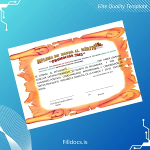 Fillable Peru Chucuito Educational Institution Honor Diploma Template Preview - FillDocs